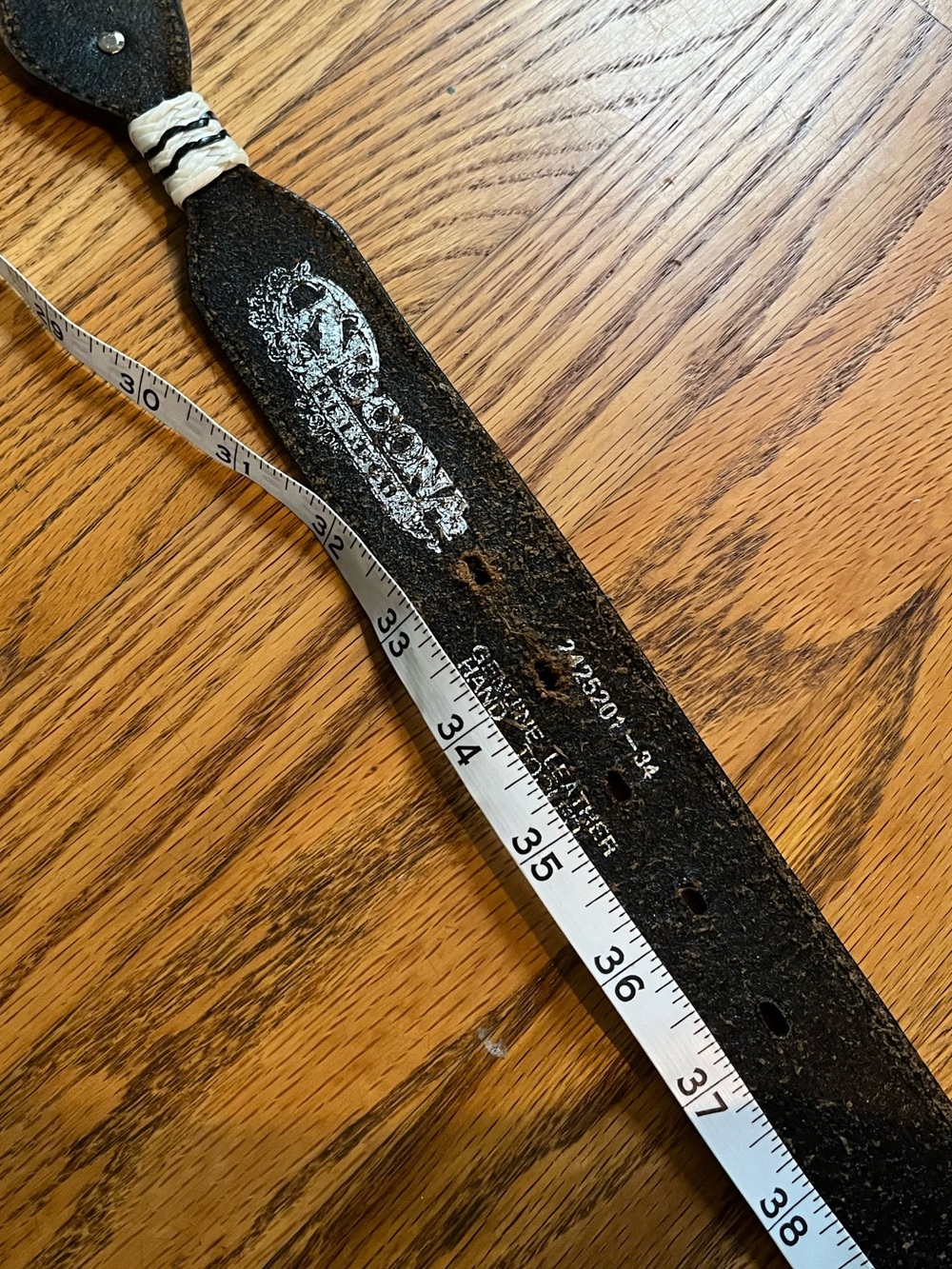 Vintage Women’s Nocona Cowgirl Belt Black Genuine Leather Conchos Adjustable - Picture 3 of 9